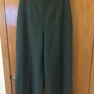 NWOT Zara Deep Green High Waisted Wide Leg Pants